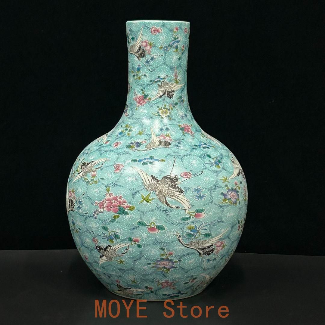 清雍正琺瑯彩鳳紋帯夜光賞瓶 景徳鎮 陶磁器 装飾品 現代工芸品 美術品 置物 清雍正琺瑯彩鳳紋帯夜光賞瓶 景徳鎮 陶磁器 装飾品