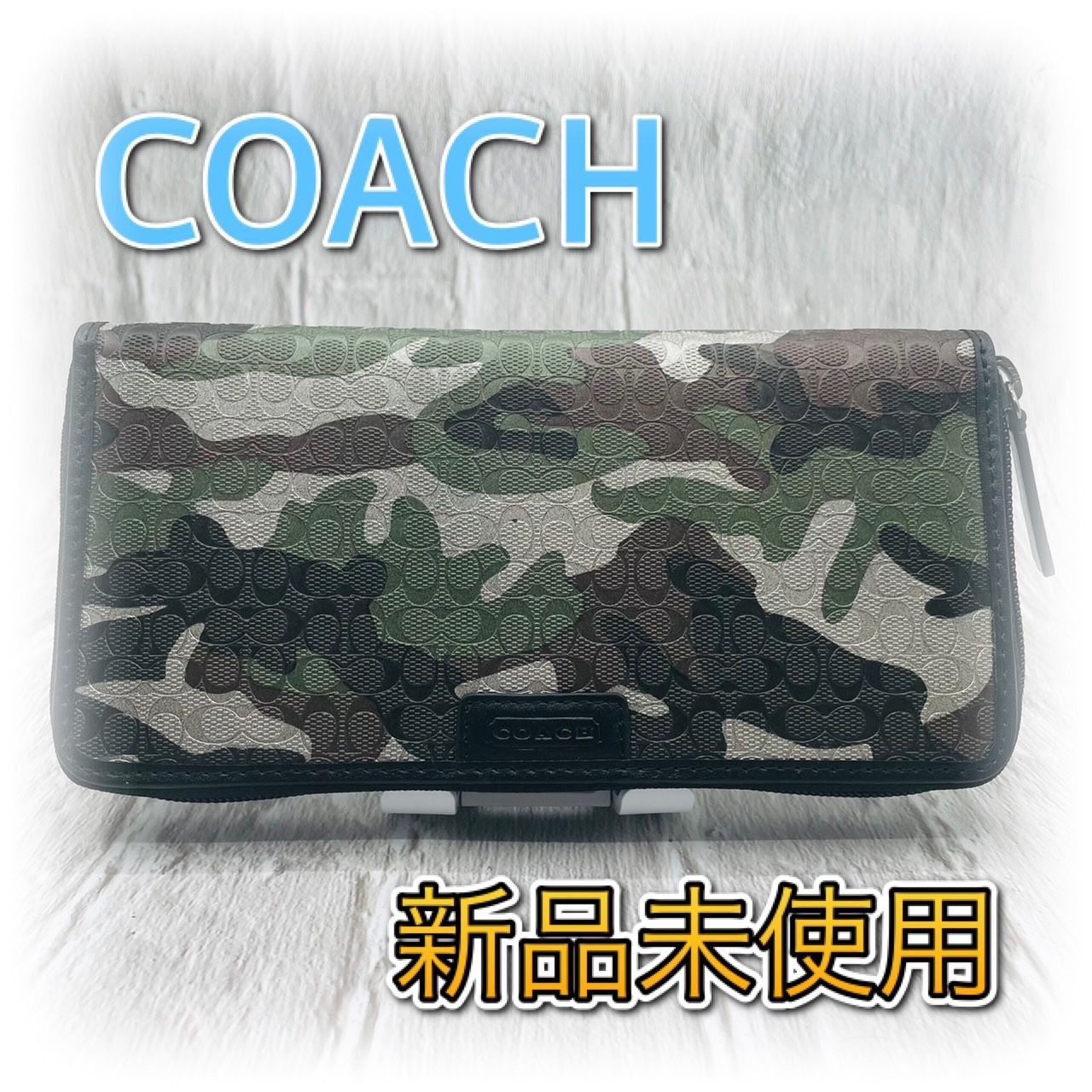 新品/未使用 COACH コーチ ファティーグカモフラージュ 長財布 迷彩柄