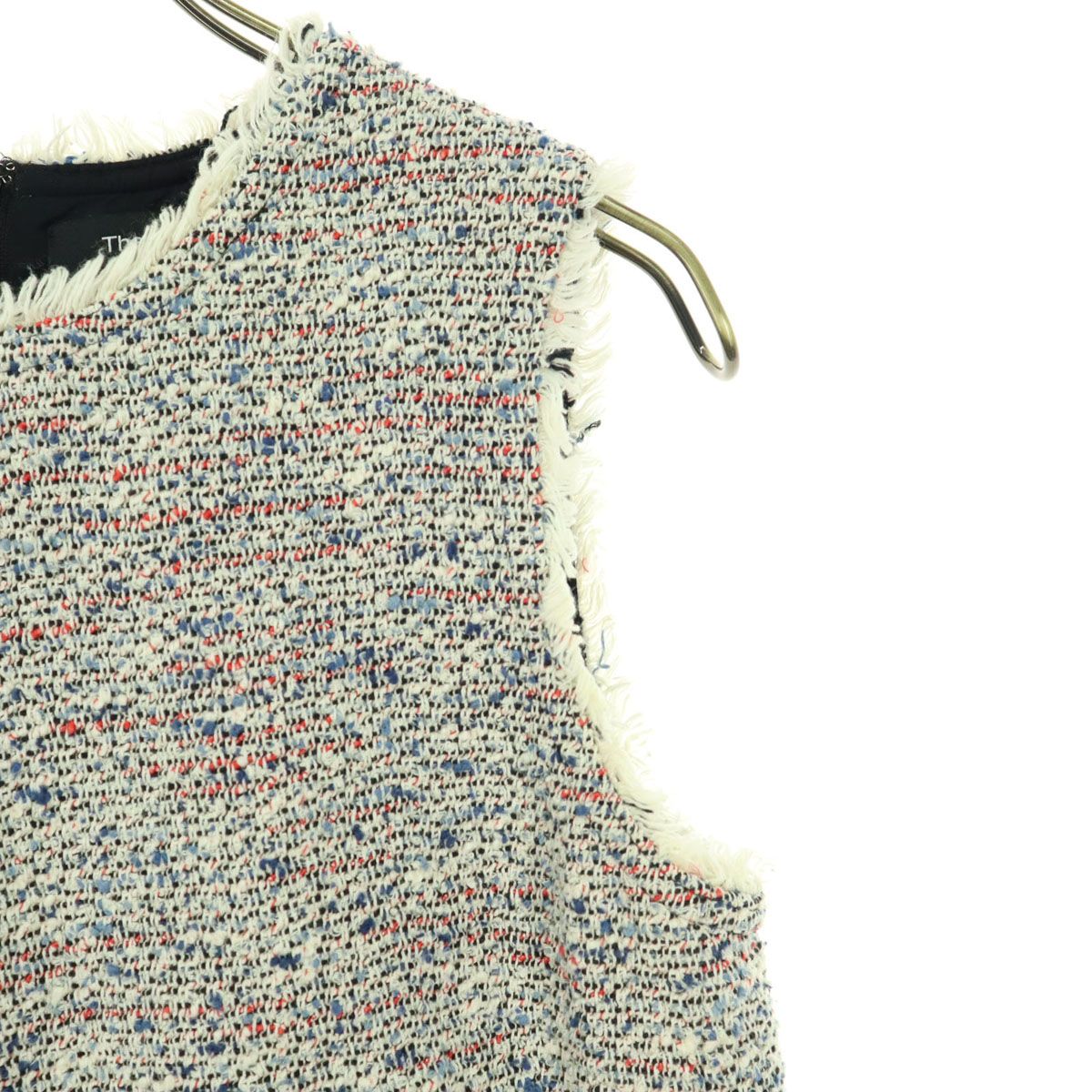 美品 theory セオリー 日本製 ノースリーブ 膝丈ワンピース 0