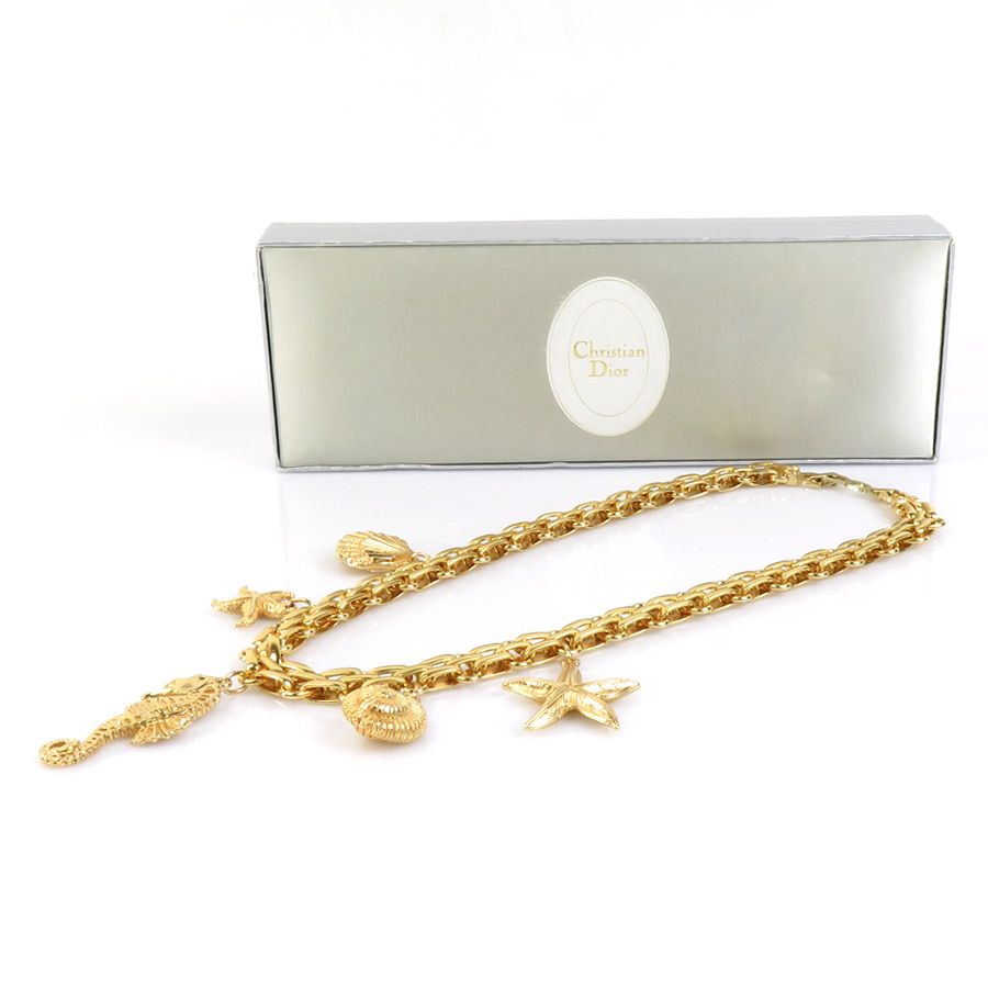 ♥【Dior】ディオールネックレスタツノオトシゴヒトデシェル