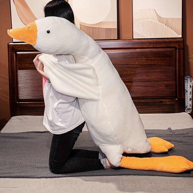 巨大な74.8インチの白いガチョウのぬいぐるみ -