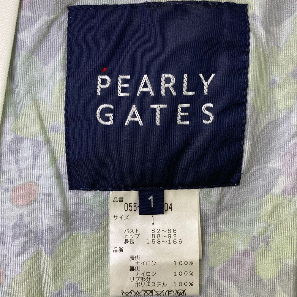 サイズ：1 PEARLY GATES パーリーゲイツ  ナイロンジャケット フラワー柄 グリーン系 [240001236337] ゴルフウェア レディース ストスト サイズ：1 PEARLY GATES パーリーゲイツ ナイロンジャケット