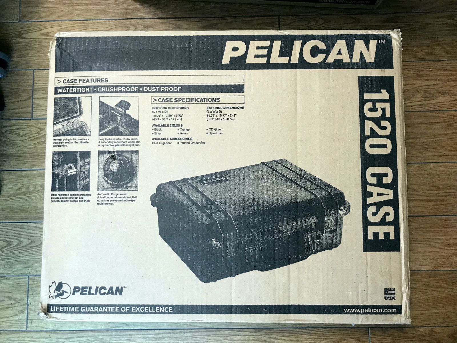 ペリカンケース PELICAN ケース 1520 Case ウレタンフォーム付 ブラック ハードケース カメラケース ♥ 未開封