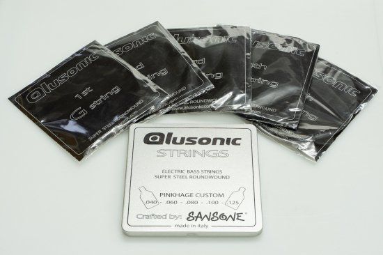 【new】Alusonic Custom 5 Strings Pinkhage custom 40-125 with deluxe metal box  made in Italy