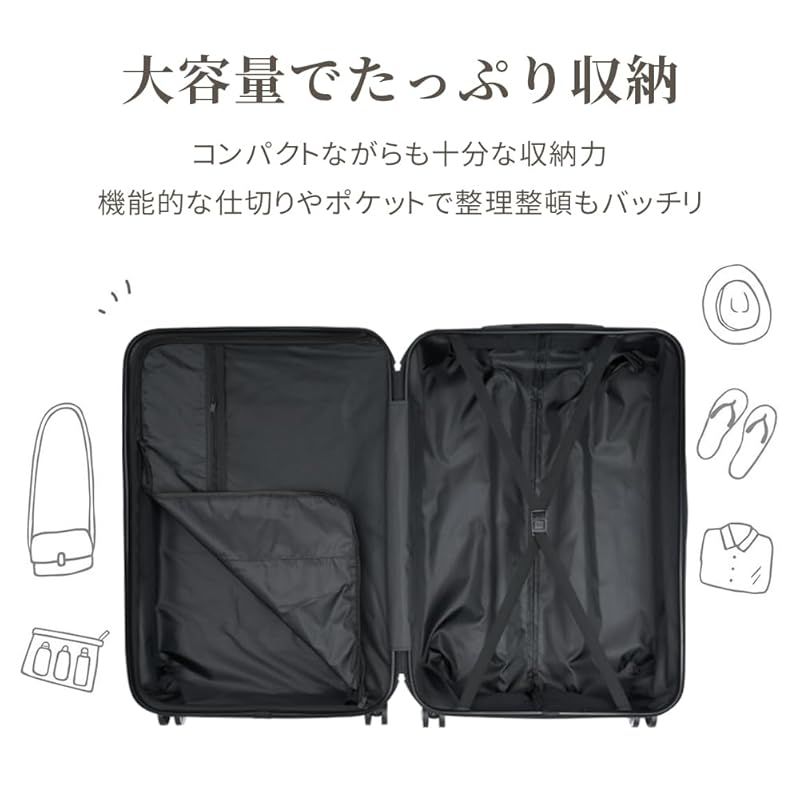 DINGHANG 旅行出張 スーツケース おしゃれなキャリーケース 人気 ファスナースーツケース 丈夫 人気 74*38*34cm 95L DINGHANG] スーツケース キャリーケース キャリーバッグ TSAロック 耐