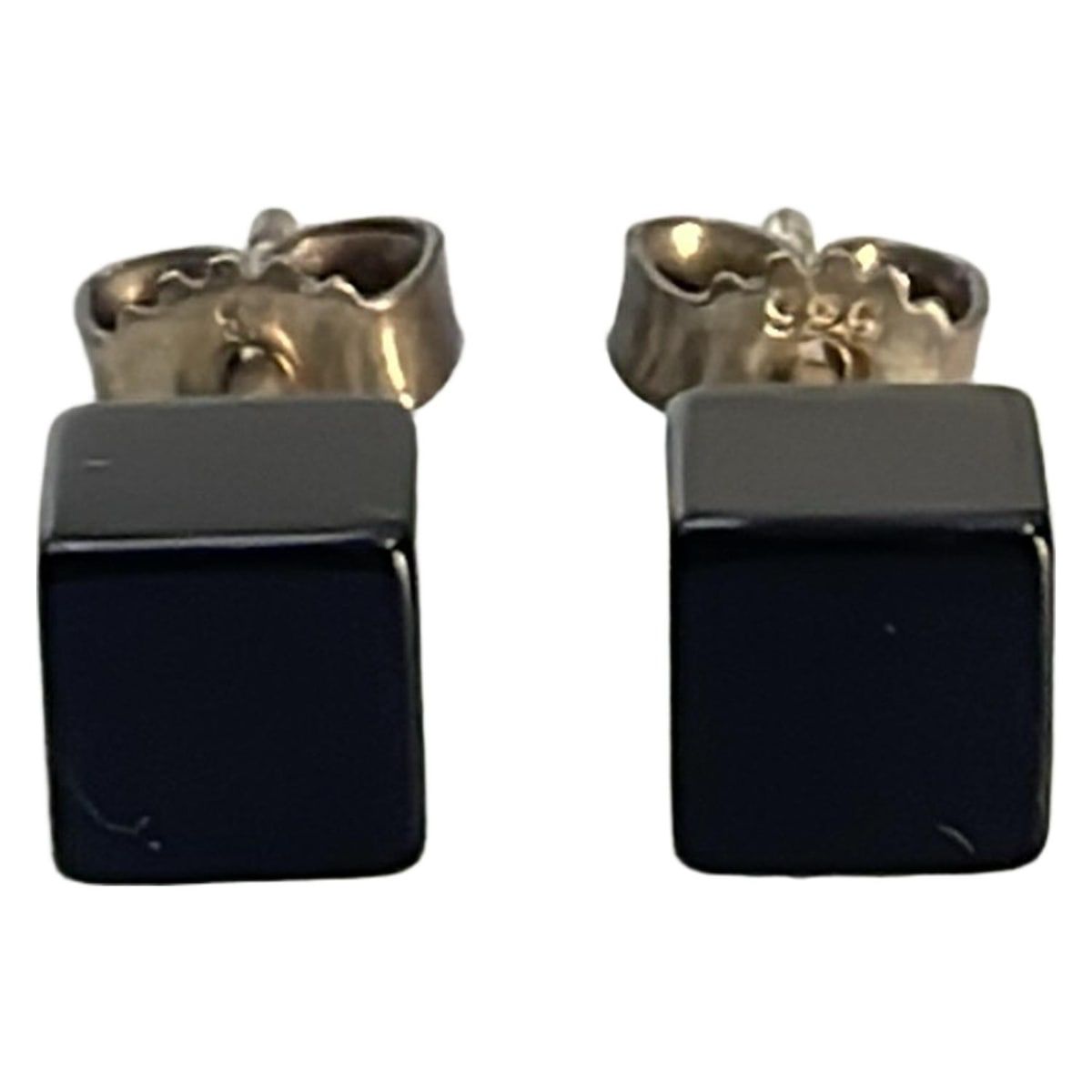 GEORG JENSEN ジョージジェンセン ピアス - 黒×シルバー