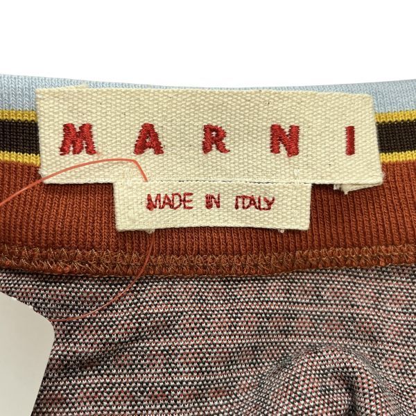 マルニ marni スカート ニット 膝丈 チェック柄 フ スカート ダークブラウン ブラウン 黄色 水色 赤 38 M 9号 レディース S5V654 GULLKHAN_COM