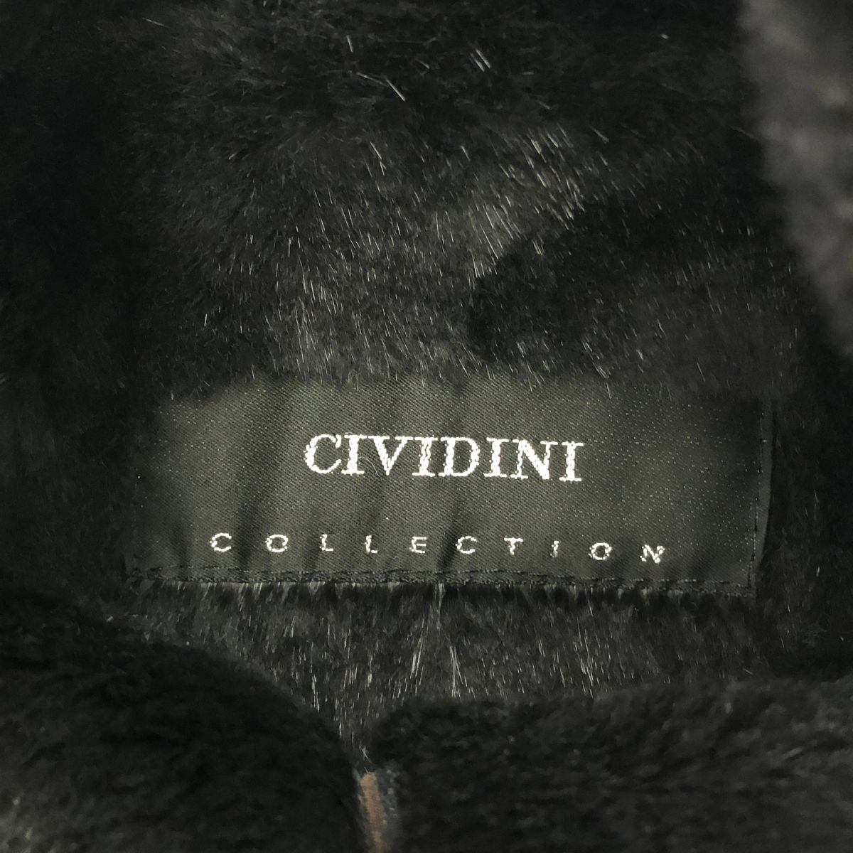 CIVIDINI コート　42 CIVIDINI チヴィディーニ 裏地ラビットファースタンドカラー
