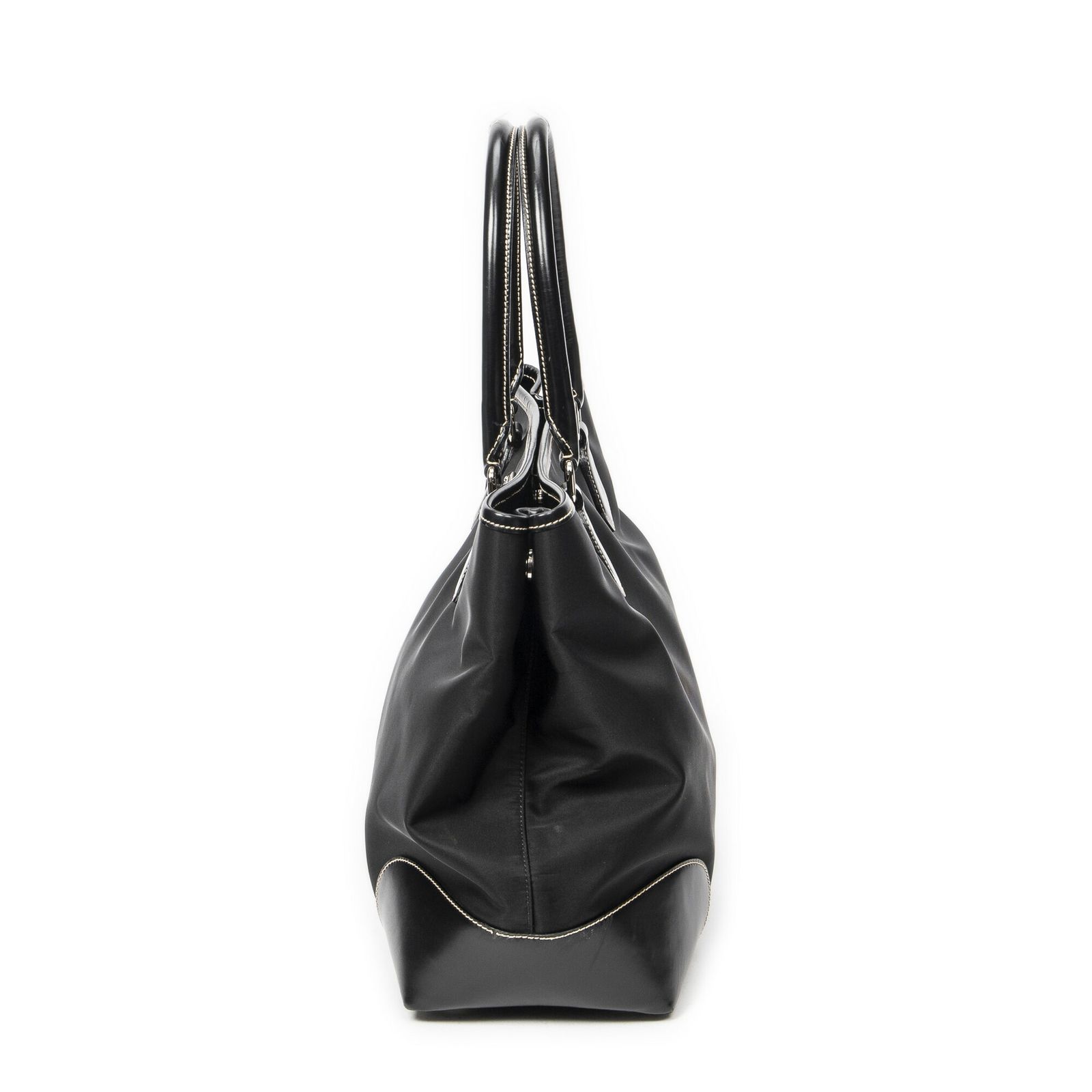 PRADA プラダショッピングトート黒ナイロンキャンバスA