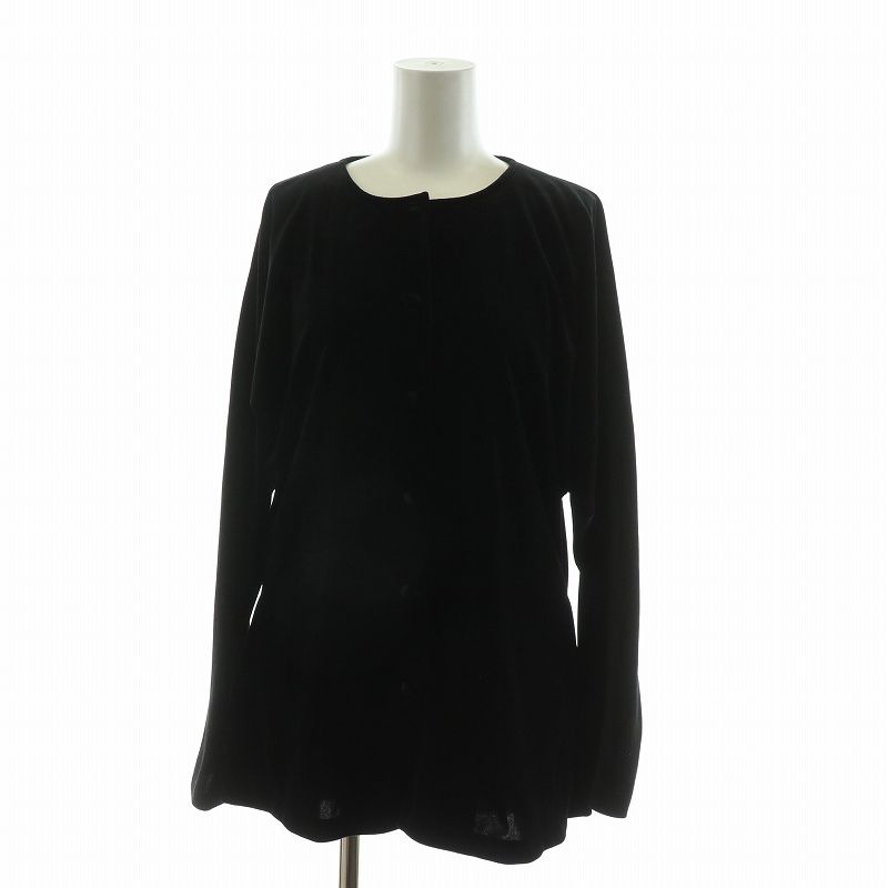 フーフー foufou velour button blouse ベロアシャツ ブラウス 長袖