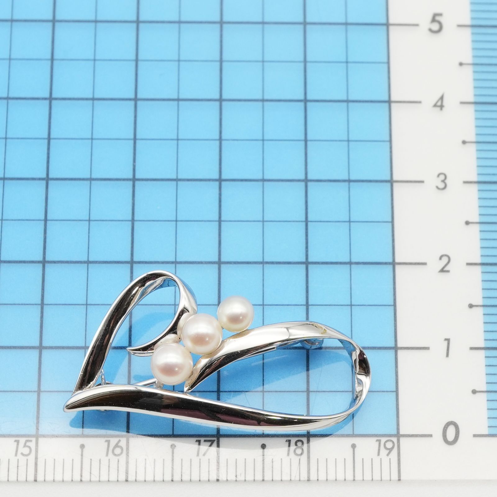 美品 ミキモト ハート 3P パール ブローチ シルバー/25-472S - メルカリ