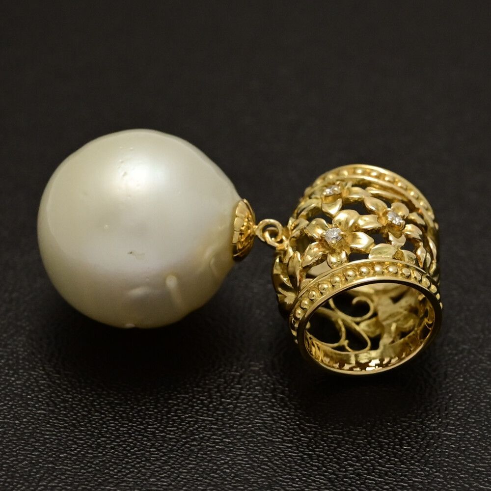 フラワーモチーフ 1P･白蝶真珠