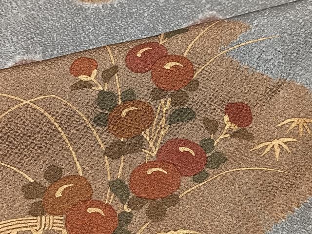 平和屋着物□訪問着 刺繍 草花文 金彩 正絹 逸品 CAAT3386xe