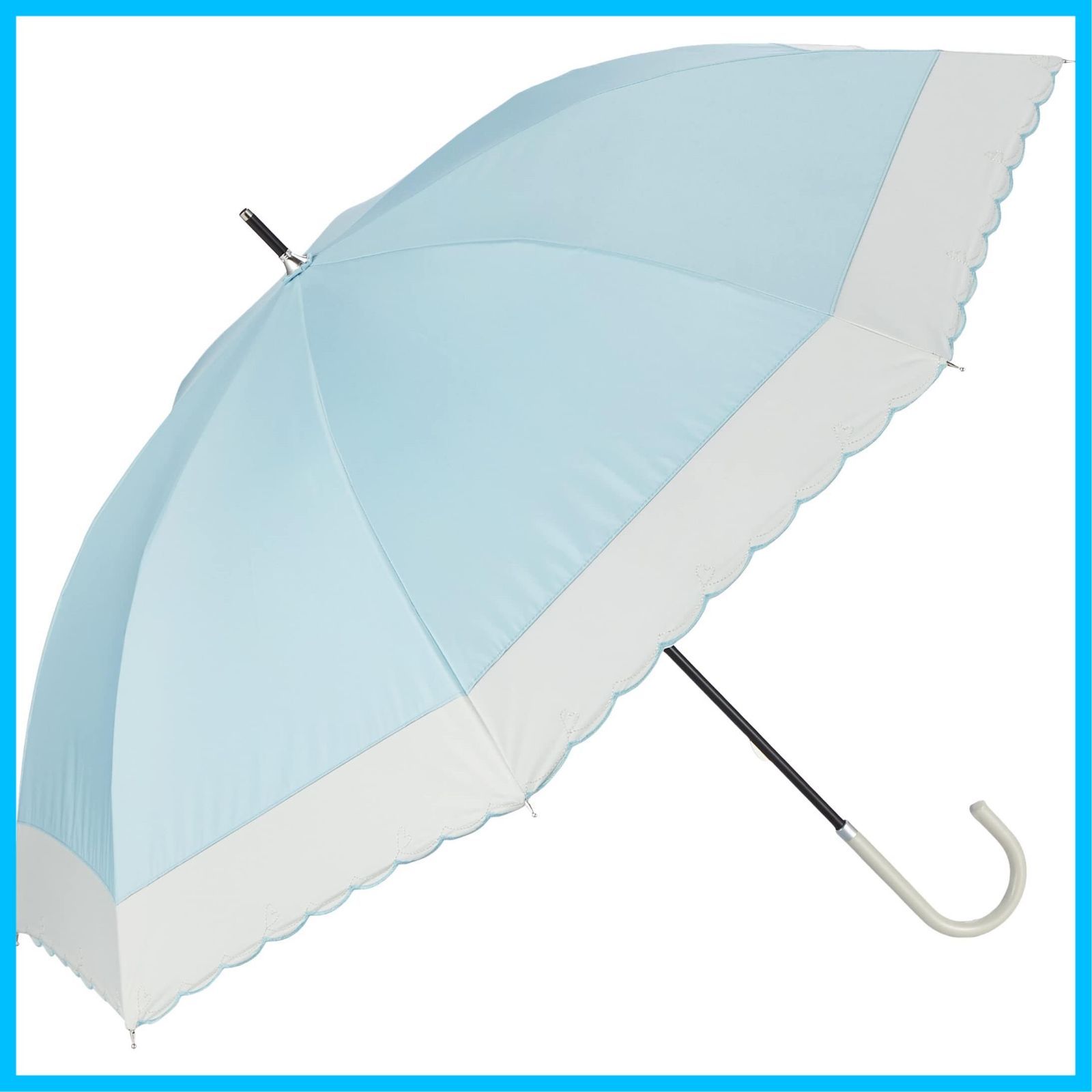 ターコイズ 31-230-30117-06-70-50 レディース 遮熱 遮光 UV対策 長傘 晴雨兼用 日傘 パラソル 親骨の長さ 約50㎝ 1級遮光 バイ PARASOL LONG light Shield Beauty MOONBA