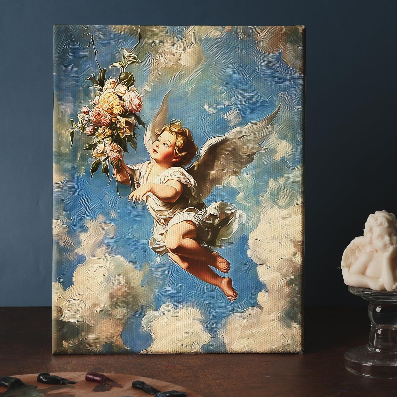 数量 116.7cmX116.7cm 2枚 S50 - 張りキャンバス 中目布? 水彩画 油絵画 アクリル兼用 綿化繊混紡 - AUREUO モダンアート ポップアートに最適