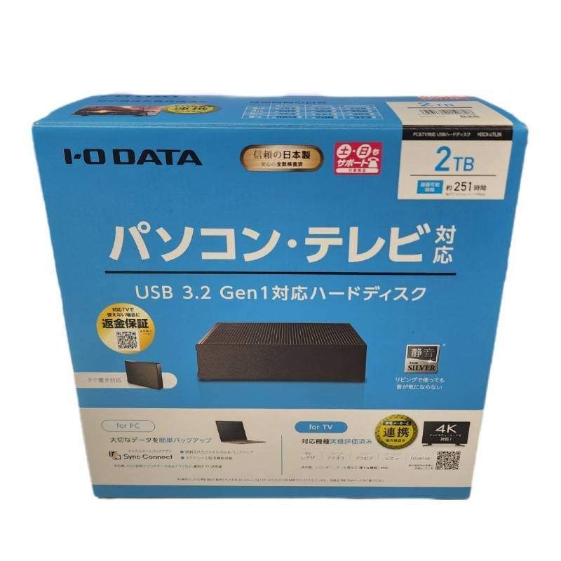 IODATA HDD-UT2K (ブラック) 2TB | IODATA HDD-UT2K (ブラック) テレビ録画\u0026パソコン両対応 外