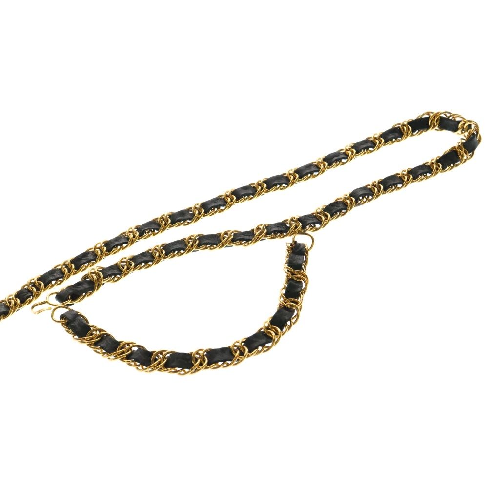シャネル　チェーンベルト　ゴールド　ブラック シャネル CHANEL チェーンベルト ベルト 衣料品 GP レディース