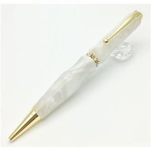 日本製 スワロフスキー ボールペン/文房具 〔ホワイト〕 パーカータイプ 芯：0.7mm 文具 オフィス用品 『Acrylic』 日本製 スワロフスキー ボールペン⁄文房具 〔ホワイト〕 クロスタイプ