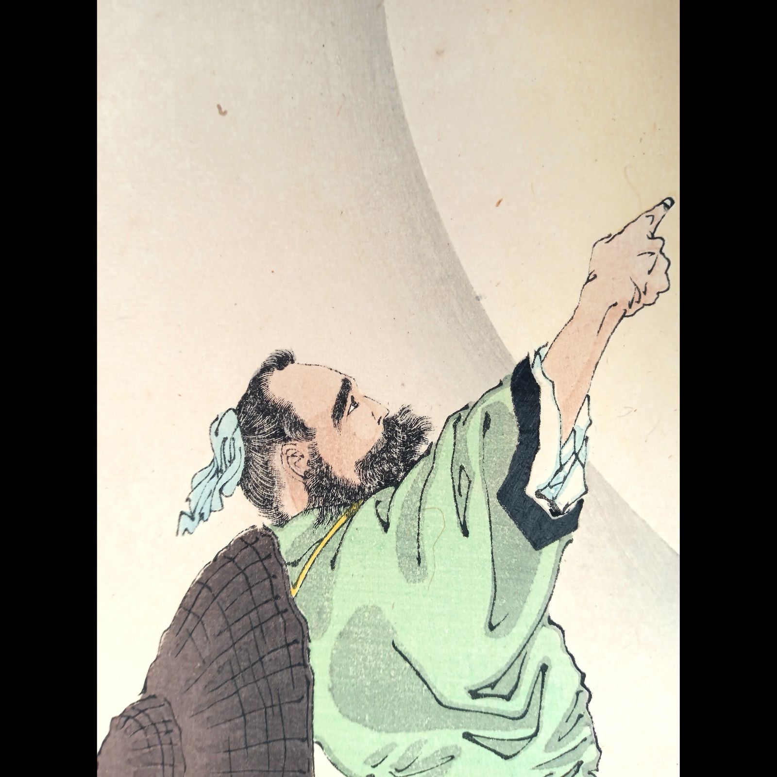 真作】月岡芳年 有名シリーズ 月百姿「つきのかつら 呉剛」1886年当時