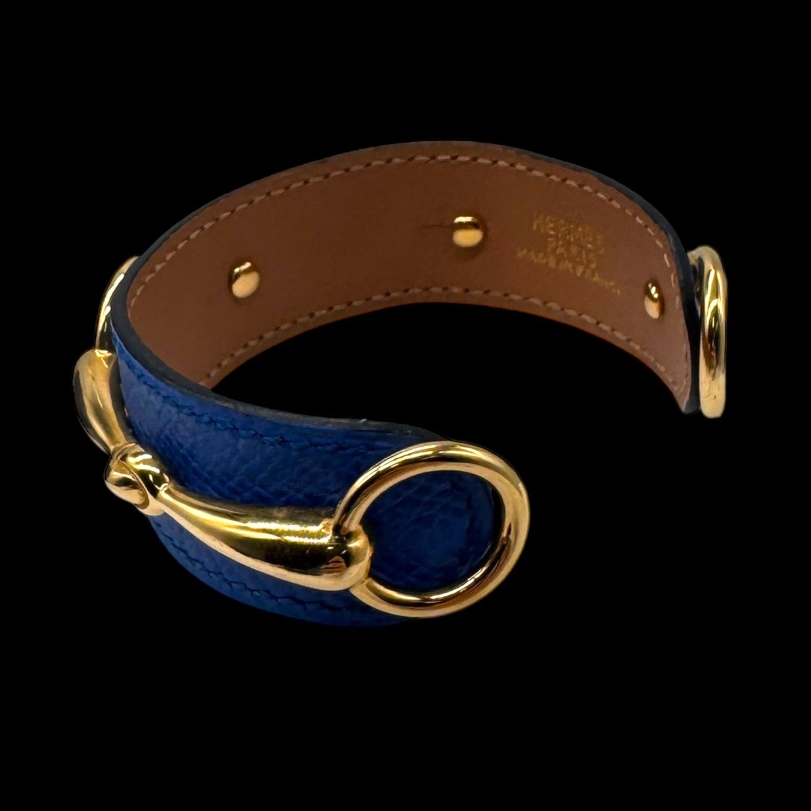 希少　エルメス　ホースビットバングル　レッド　ゴールド金具　ブレスレット 希少 美品 HERMES エルメス ホースビット レガード レザー