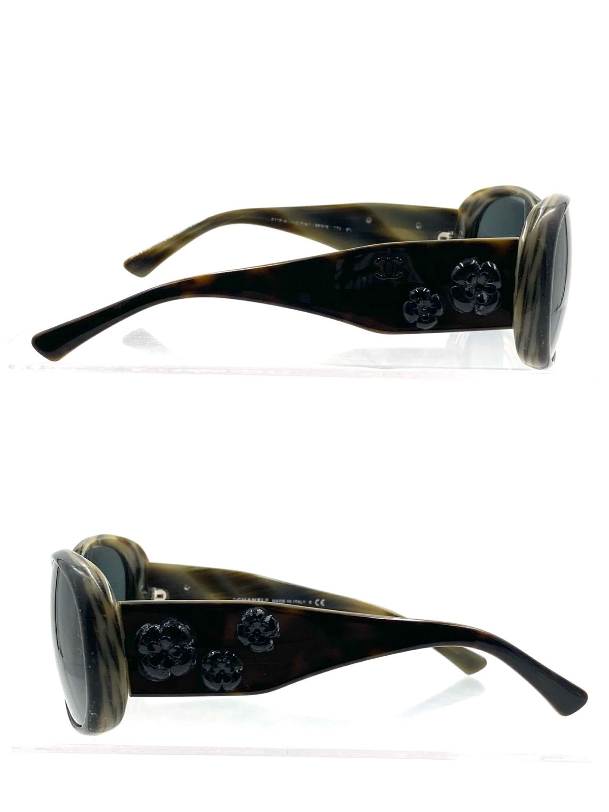 CHANEL シャネル 5113 カメリア サングラス グレーブラウン セル