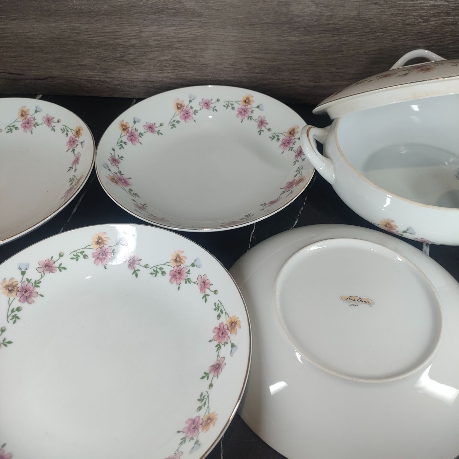 美品 ヴィンテージ サンゴチャイナ スープ皿 カレー皿 ブラウン