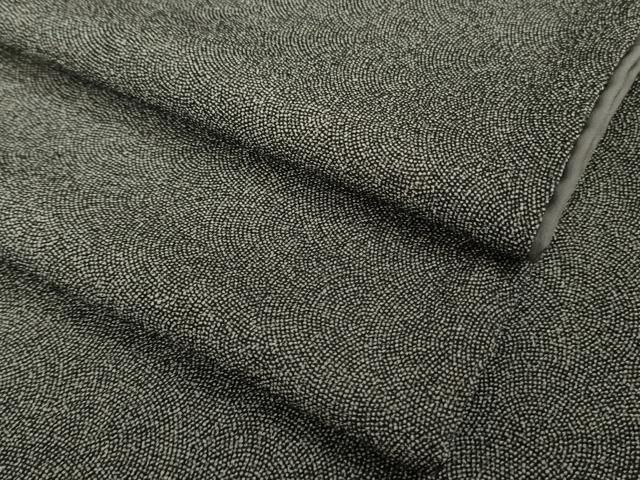 平和屋着物 上 江戸小紋 鮫小紋柄 紫黒色×白 鬼しぼ縮緬 DZAA9919kh5