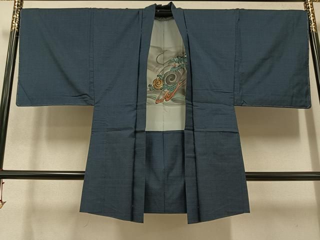 平和屋着物○男性 本場大島紬 アンサンブル 100亀甲 総詰め 正絹 逸品  