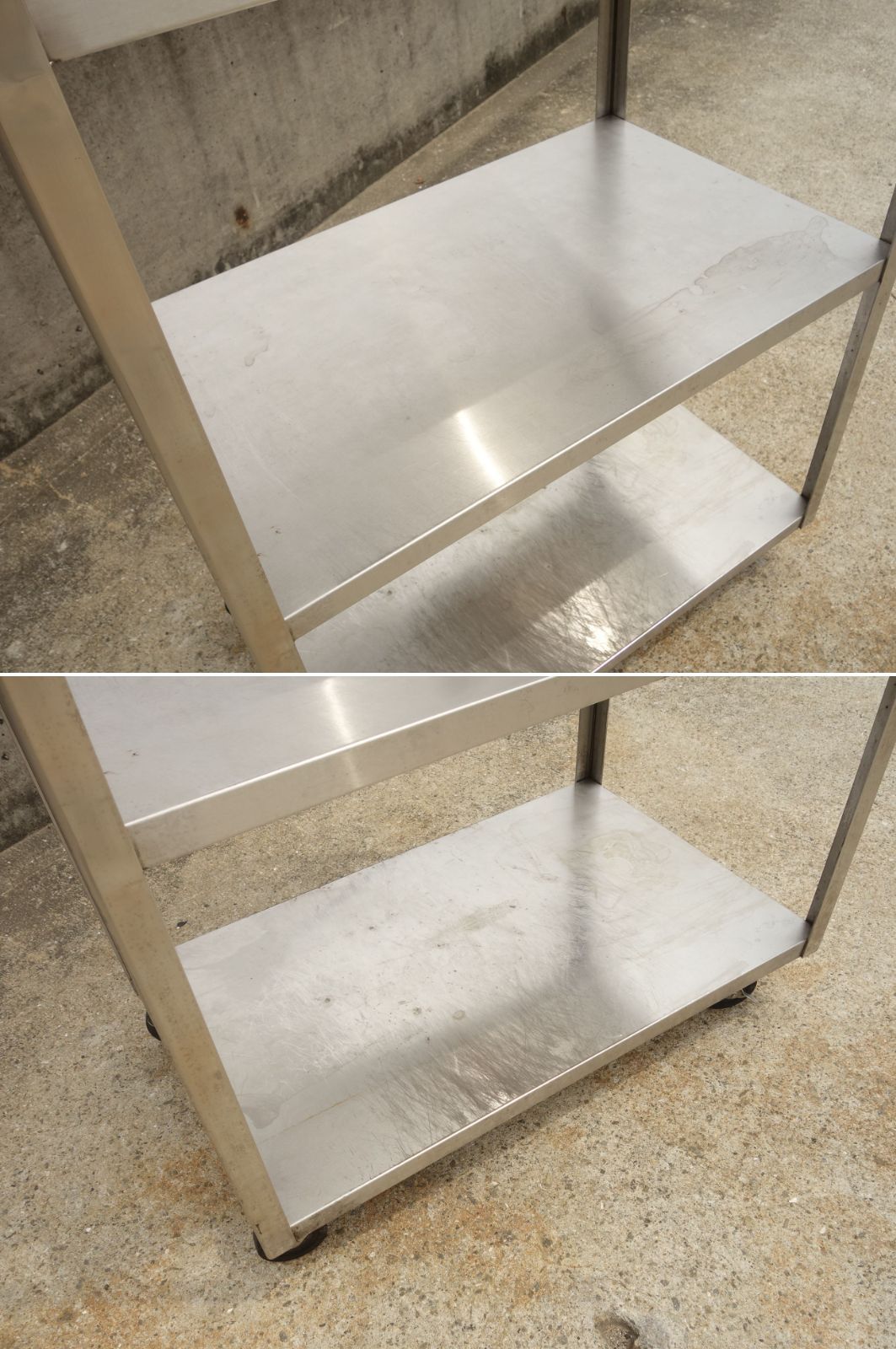 中古厨房 ステンレスラック 4段 棚 収納棚 作業棚 W1500×D450×H1790㎜ ポイント12倍ステンレス作業台 四段 4段 レンジ台 ステンレス台 業務用 作業台 調理台 高さ 調整 コンロ台 キッチン ステンレスラック  アイランドキッチン おしゃれ スリム 大型レンジ対応 厨房 棚 キッチンカウンター オーブン キッチン収納 食器棚 | アントデザインストア