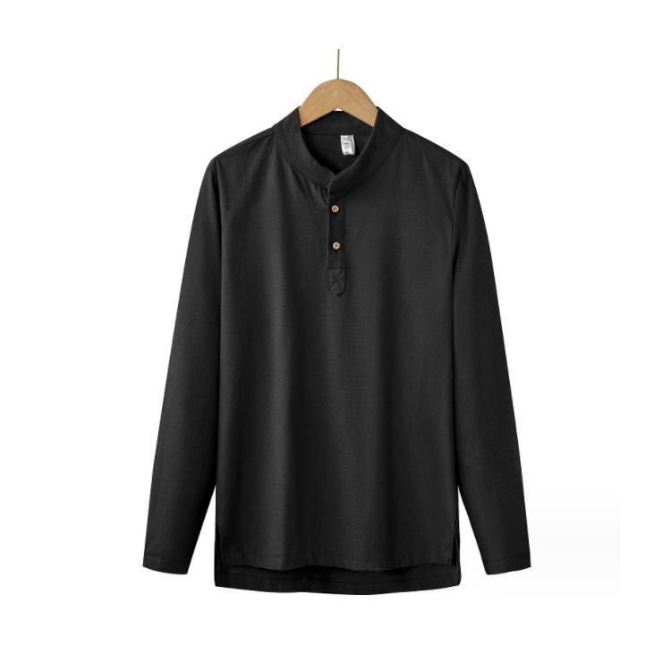 ☆JADED LONDON☆ イネス ブラック ヘンリートップ 長袖 シャツ ☆JADED LONDON☆ イネス ブラック ヘンリートップ 長袖 シャツ