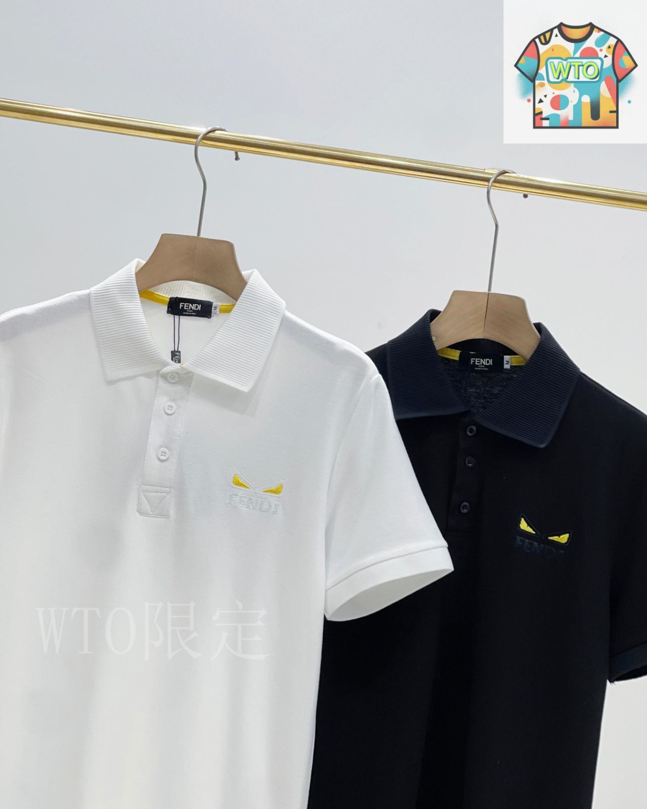 FENDI ブラウン コーデュロイ ポロシャツ M FENDI ブラウン コーデュロイ ポロシャツ M