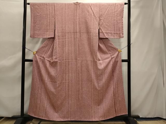 平和屋着物□上質な小紋 杢目 正絹 逸品 AAAZ0889ru 平和屋着物□