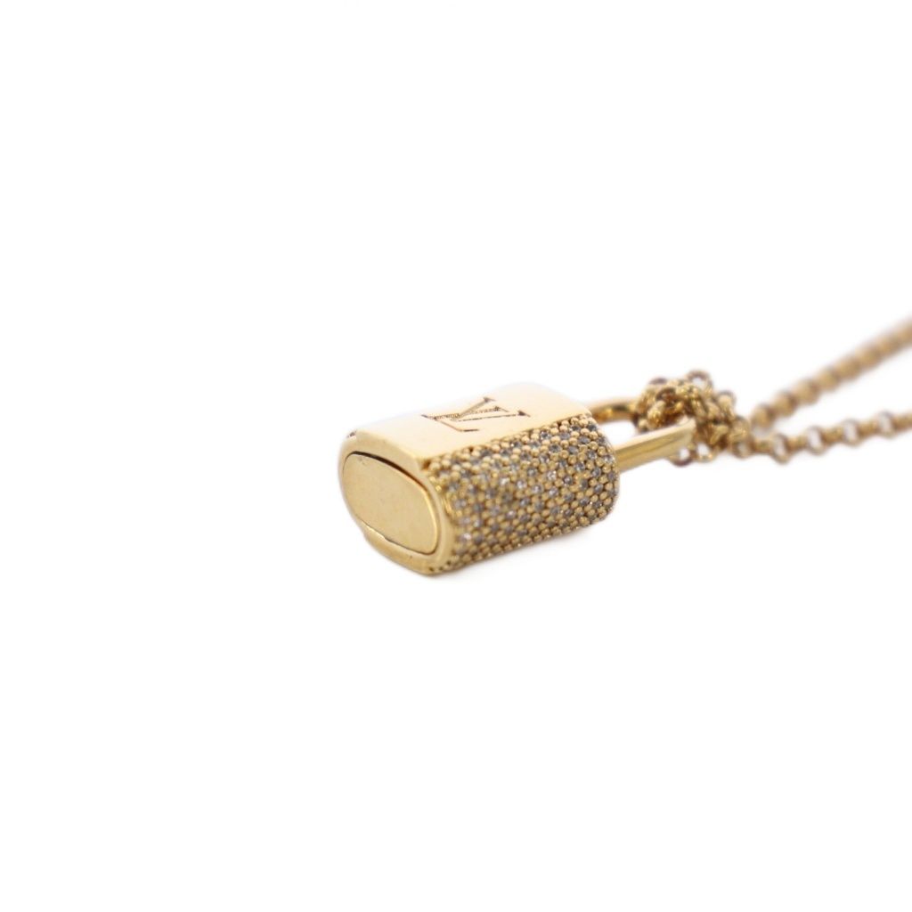 Louis Vuitton ゴールドパドロックネックレス ルイヴィトン LOUIS VUITTON LV PADLOCK ネックレス ペンダント