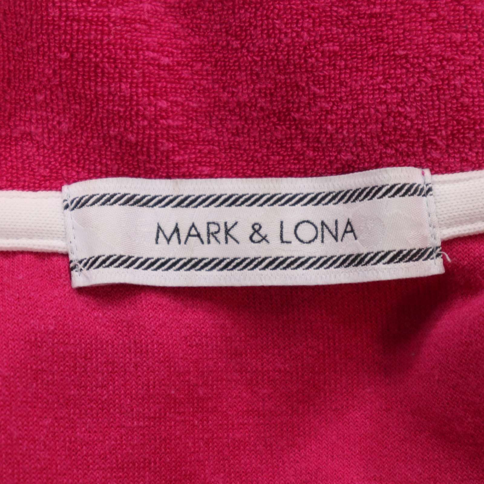 MARK&LONA - MARK&LONA マーク&ロナ ゴルフ 春夏 スカル ワッペン★ アロハガール刺繍 半袖 パイル ポロシャツ Sz.L　メンズ 日本製 MARK&LONA マーク&ロナ ゴルフ 春夏 スカル ワッペン☆ アロハ