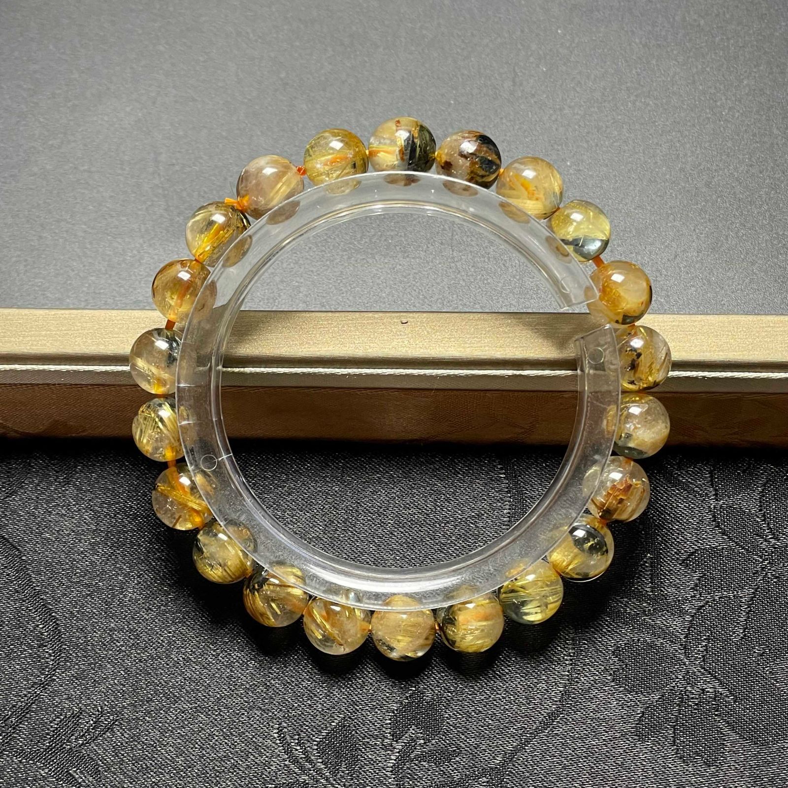 【金運・開運・幸運】高級 パワーストーン 太陽花 タイチンルチル 11mm 高級 EU製 ☆太陽花タイチンルチル☆黄金針水晶 金運 開運