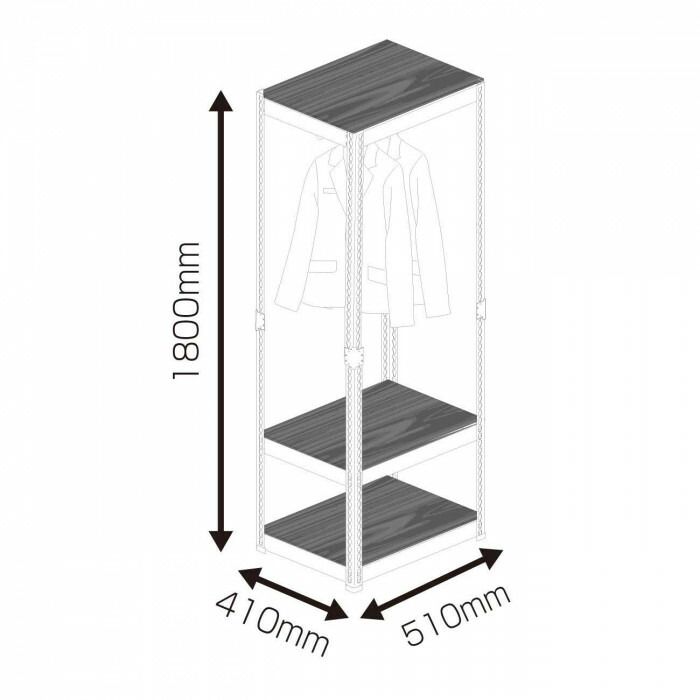 ハンガーラック3段 幅51cm
