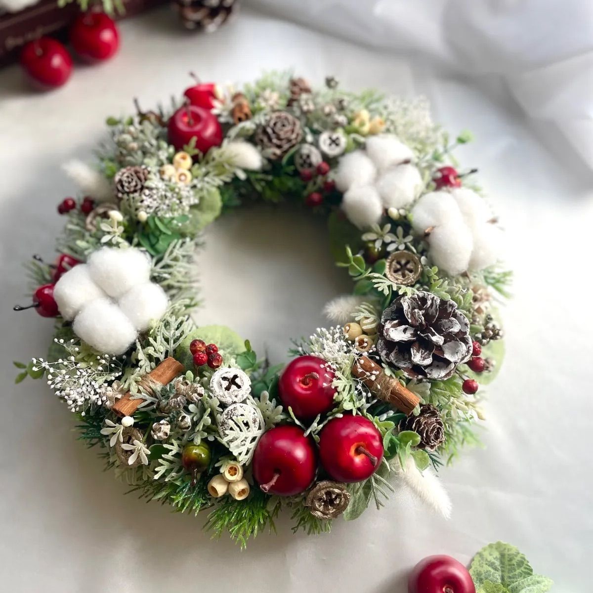 クリスマスリース＊スノーグリーン