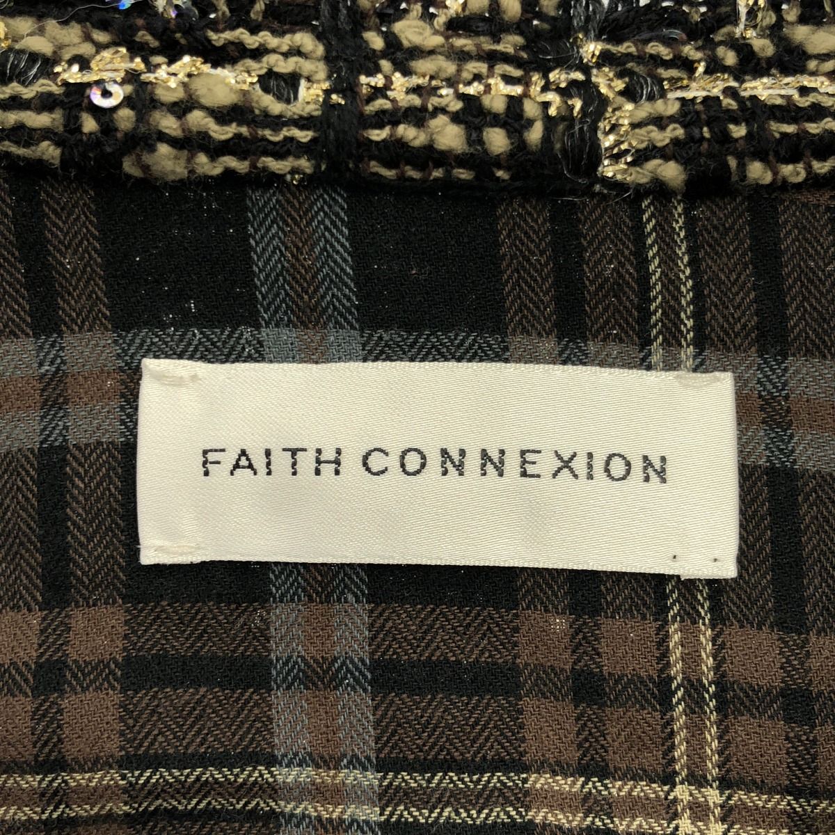 FAITH CONNEXION フェイスコネクション 18AW ツイードフーデッドシャツ