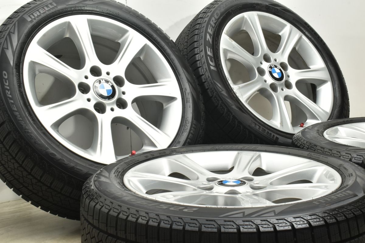 バリ溝 BMW F30 F31 3シリーズ 純正 17in 7.5J 37 PCD120 ピレリ アイスゼロアシンメトリコ 225 50R17 品番 6796243 スタッドレス