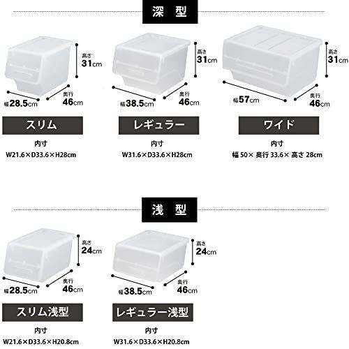 数量限定】サンカ フロック 重ねて使える蓋付き衣装ケース スリム