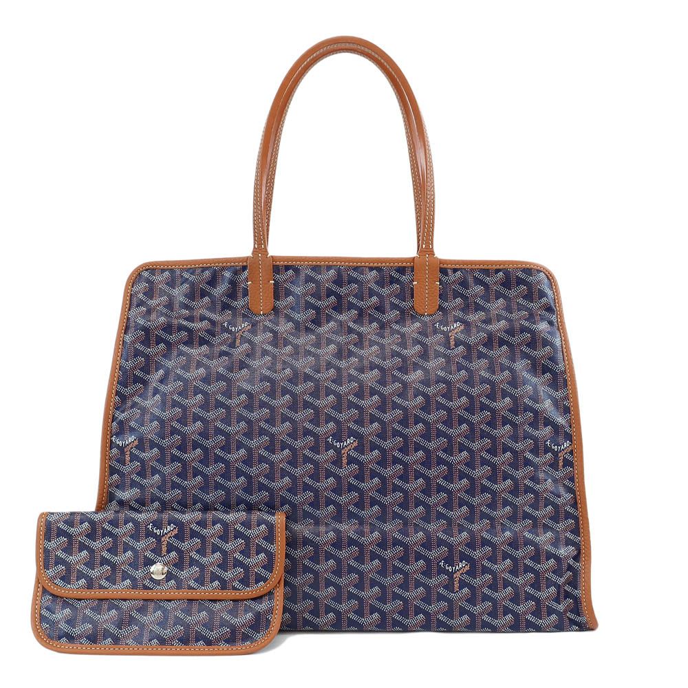 天白】【GOYARD】ゴヤール アーディPM トートバッグ ネイビー 肩掛けショルダーバッグ ゴヤールディンキャンバス ポーチ付き メンズ レディース  ユニセックス 鞄【中古】 - メルカリ