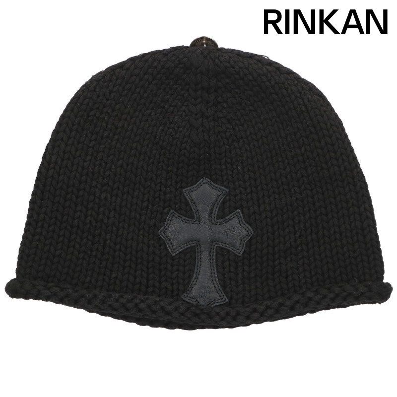 クロムハーツ BEANIE CASH クロスパッチ付きカシミアビーニーキャップ メンズ