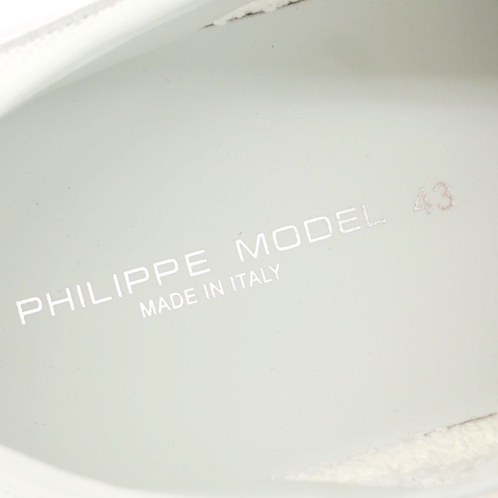 【新品】フィリップモデル PHILIPPE MODEL EZE WP1 スニーカー ホワイトxオレンジ【サイズ43】【メンズ】