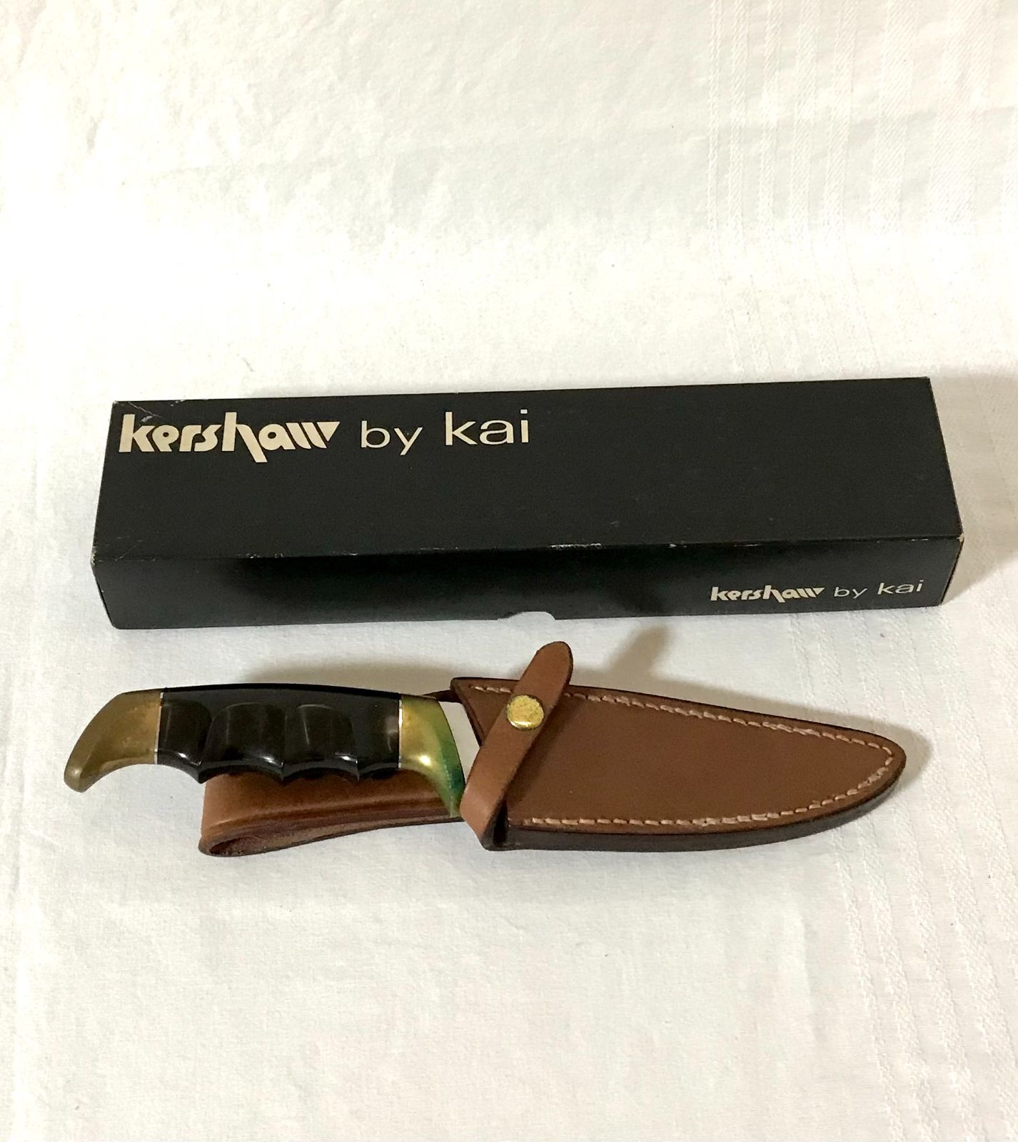 kershaw by kai OUTDOOR KNIFE ビンテージ カーショウ モデル1034 皮ケース ＃31 - メルカリ