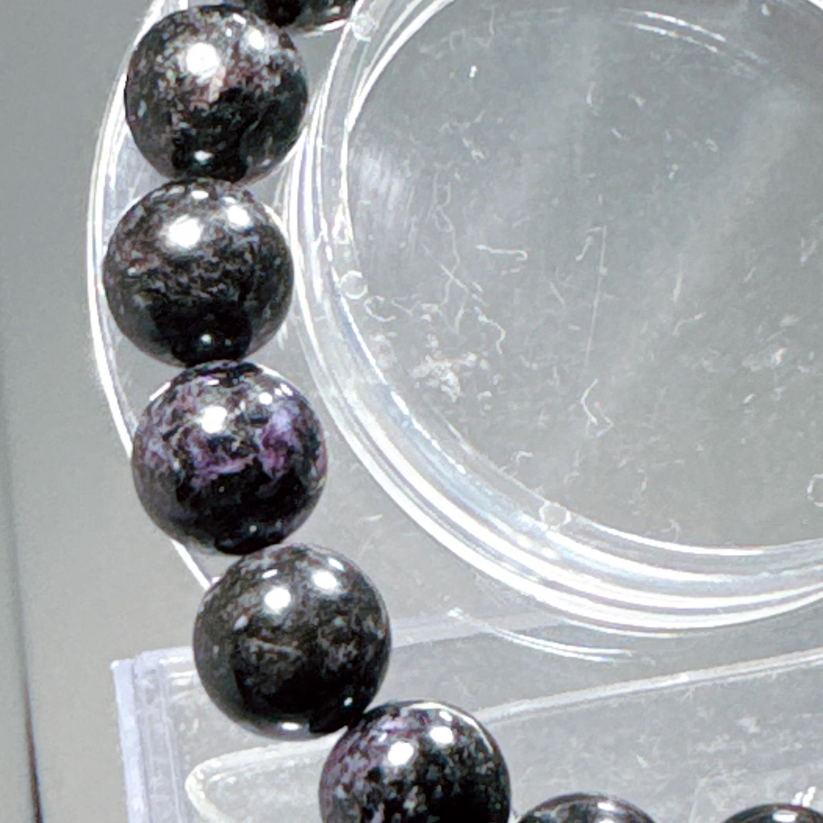 ブラックスギライトブレスレットNO25-2383