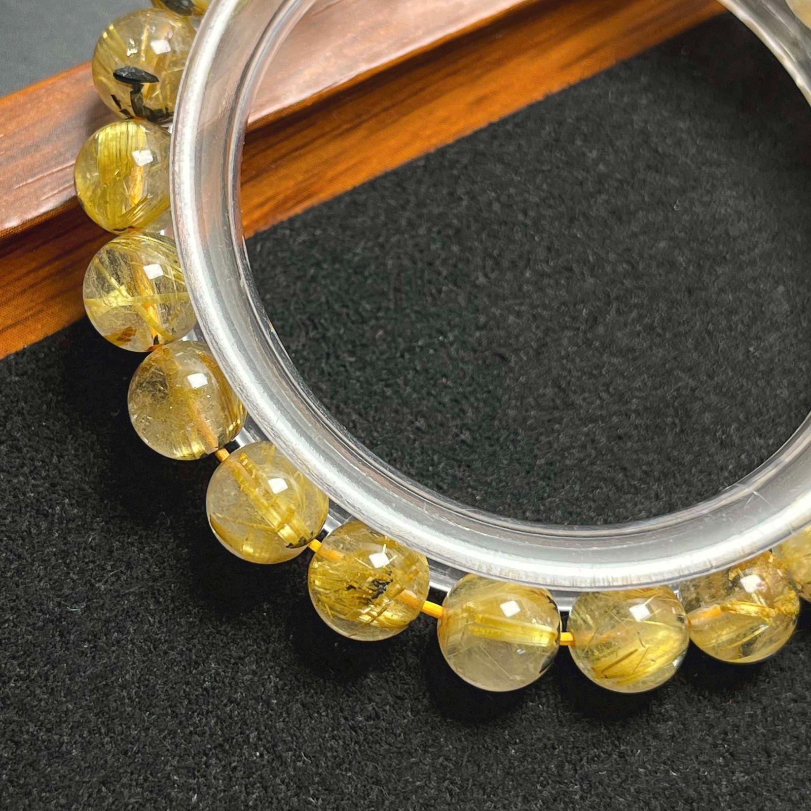 逸品 EU製 ☆太陽花タイチンルチル☆黄金針水晶 金運 開運