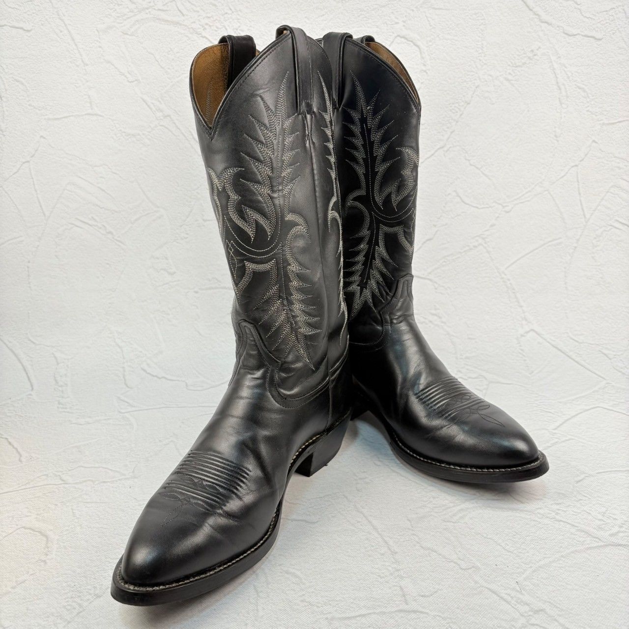 【miya】Tony Lama トニーラマ ウエスタンブーツ 5 23cm 美品 Tony Lama トニーラマ ウエスタンブーツ 黒 12D 30cm