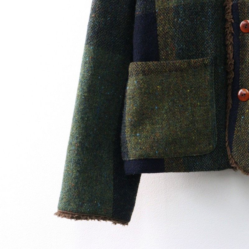希少 パラスパレス Pal'las Palace ウール パッチワークジャケット 2