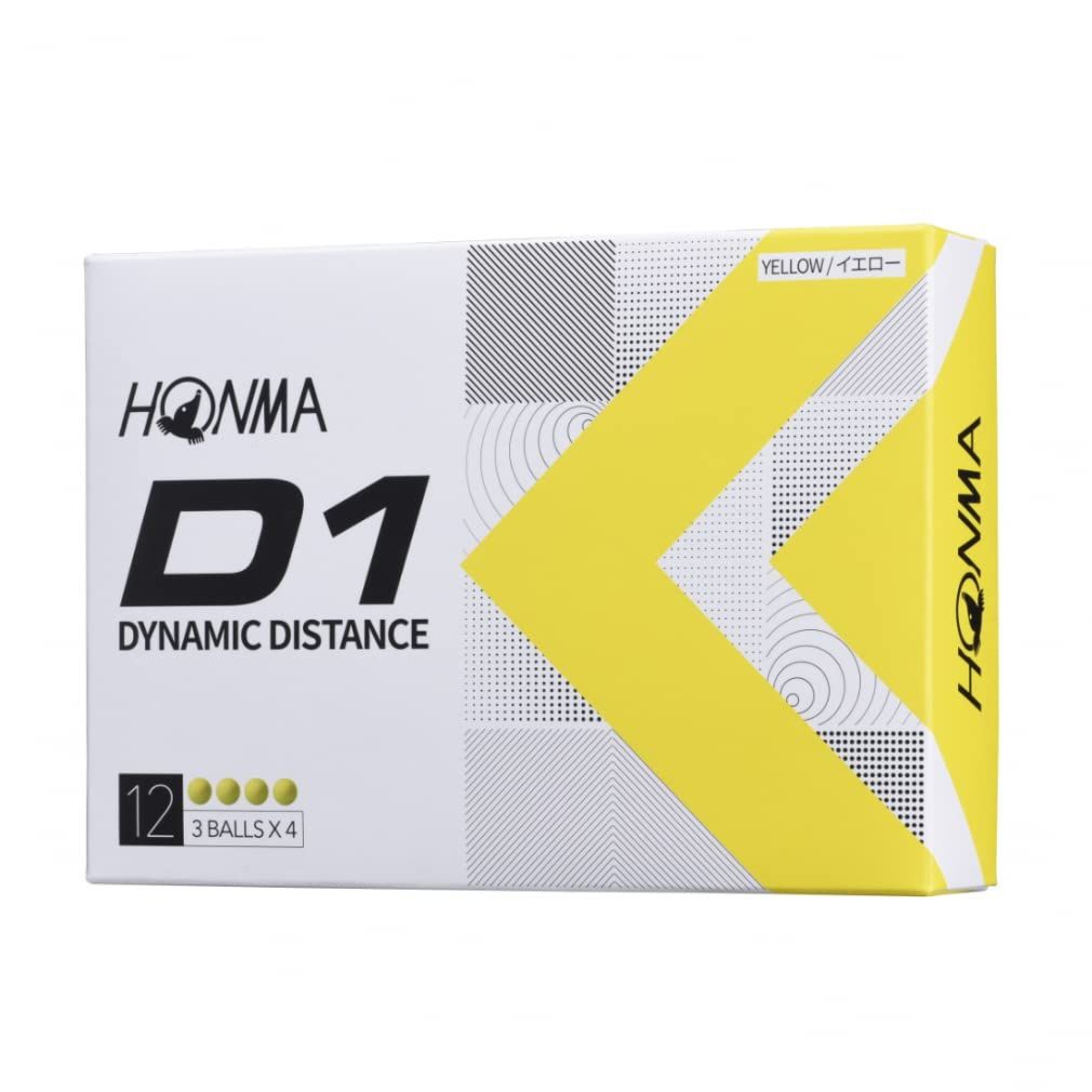 ホンマ HONMA D1 2022 モデル BT2201 YE イエロー 3ダース(36球入) ゴルフ 公認球 HONMA 
