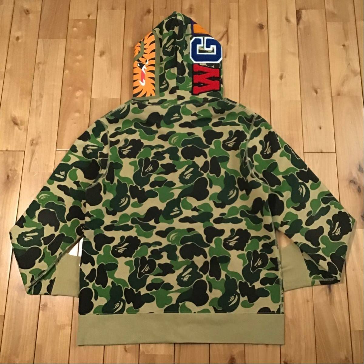 ABC camo green シャーク パーカー Lサイズ shark full zip hoodie a